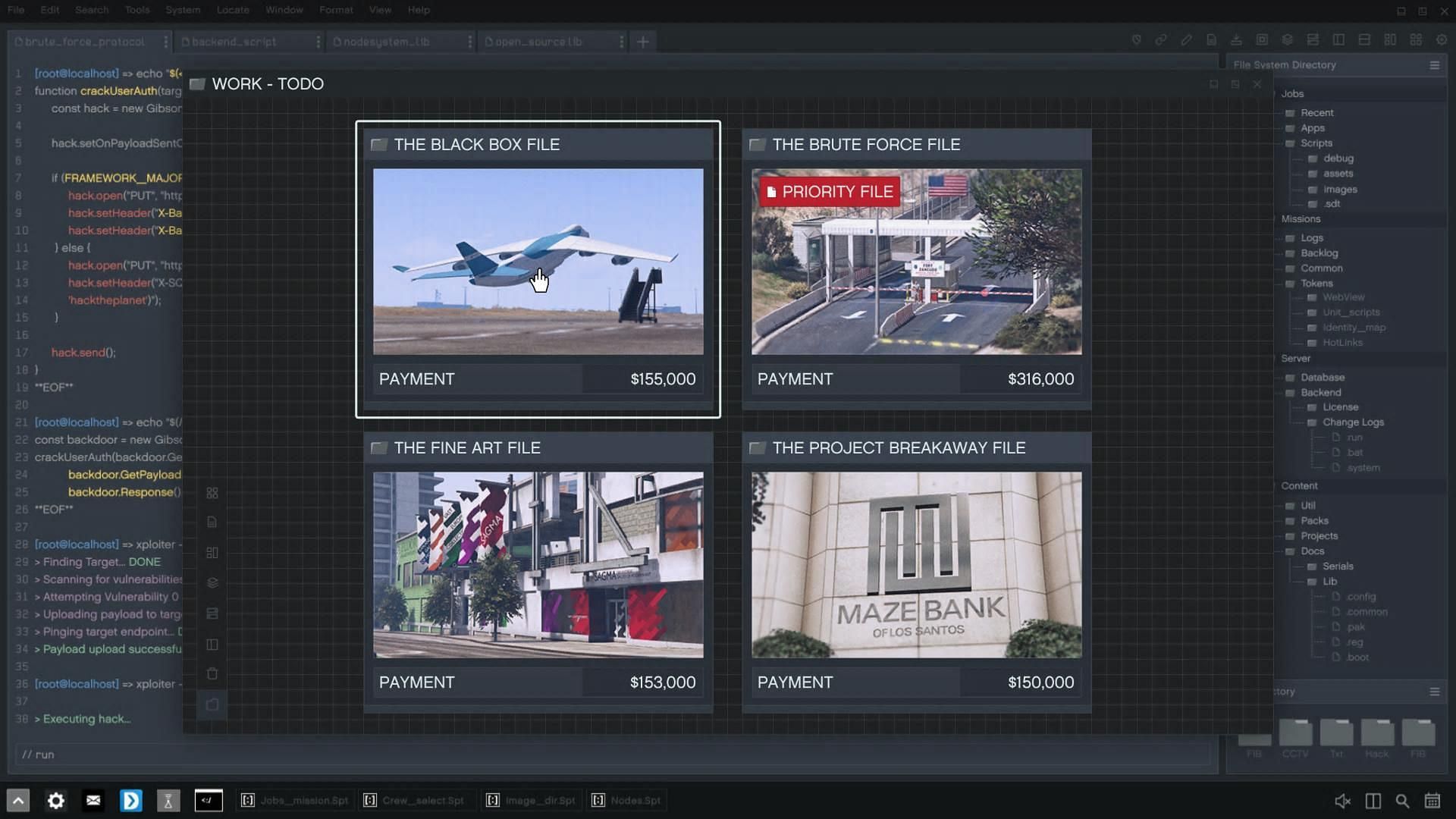 All four FIB Files (Image via Rockstar Games)